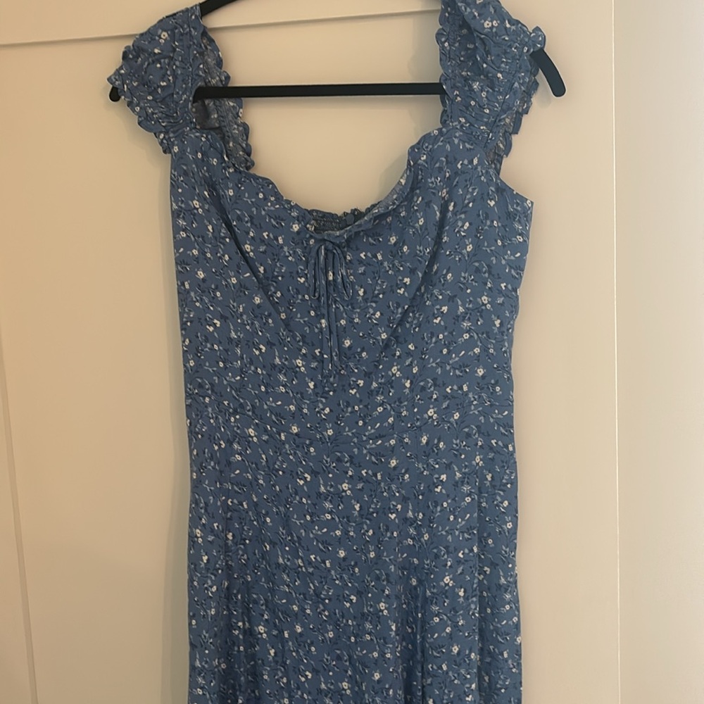 Reformation Pacey Blue Floral Mini Dress - Picture 3 of 3
